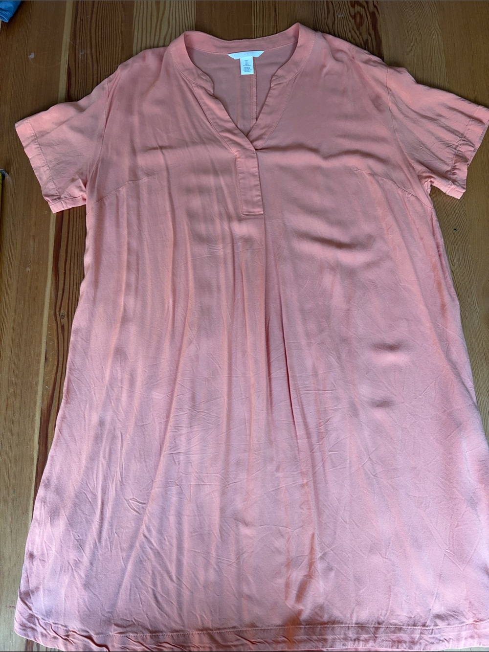 H&M Peach V-Neck Short Sleeve Tunic